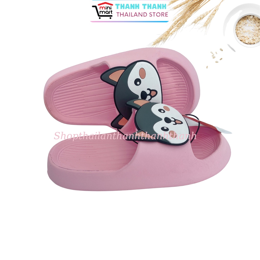 Dép nhựa đúc Bé gái Thái Lan siêu nhẹ hình thú MONOBO - AD01 KID AD01 HUSKY