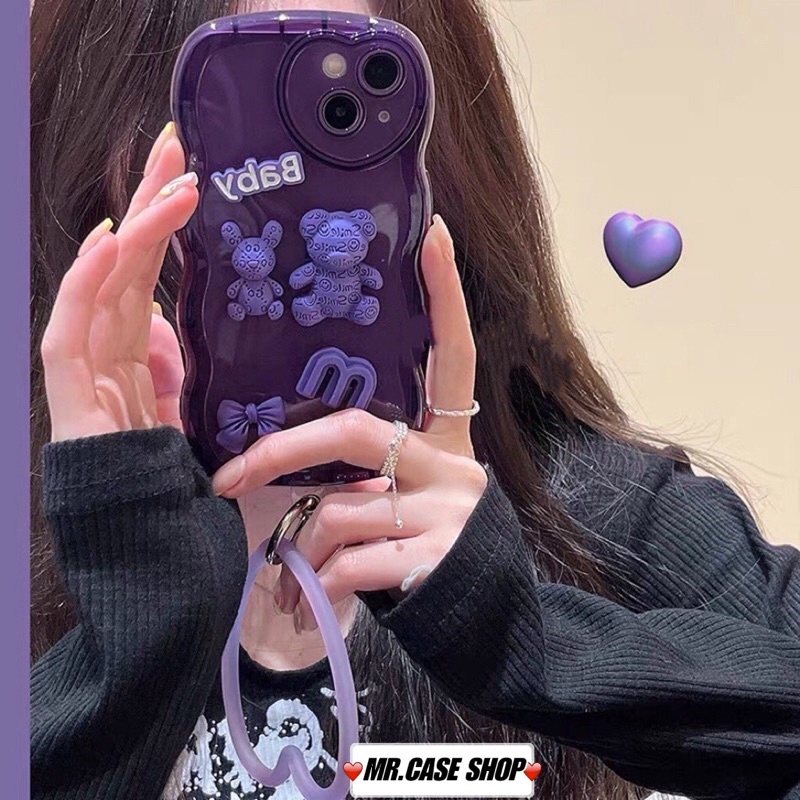 [ Có ip 14 ] Ốp lưng điện thoại iphone sicker thỏ tím bằng 14ProMax 7plus/8/8plus/x/xs/11/12/13/pro/max - Mr.Case