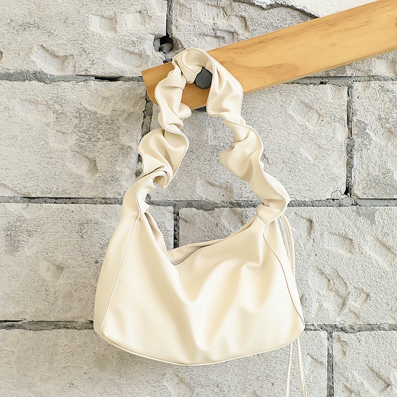 Túi Đeo Vai Bằng Da Mềm Màu Trơn Đơn Giản Thời Trang Phong Cách Hàn Quốc Cho Nữ