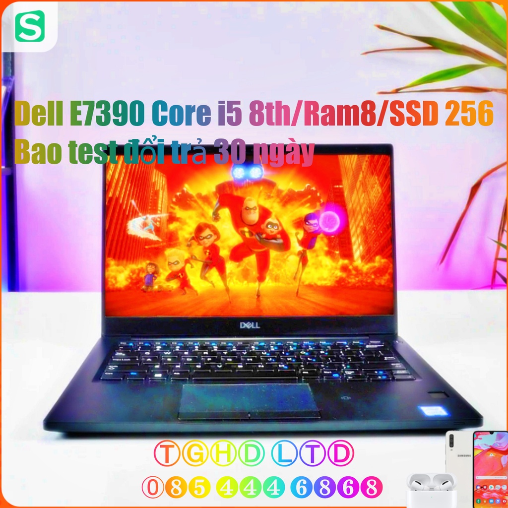 Máy tính Laptop Dell Latitude 7390 Core i5* 8350U - RAM 8GB - SSD 256GB - Intel HD Graphics 620 - MH 13.3 inch FullHD