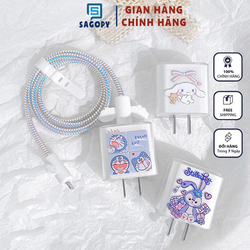 Bộ phụ kiện bảo vệ cáp (dây) và củ sạc PD 18W/20W S P cho IP X Xsmax 11 11Promax 12 12Promax 13 13Pro 14Promax 14 Plus
