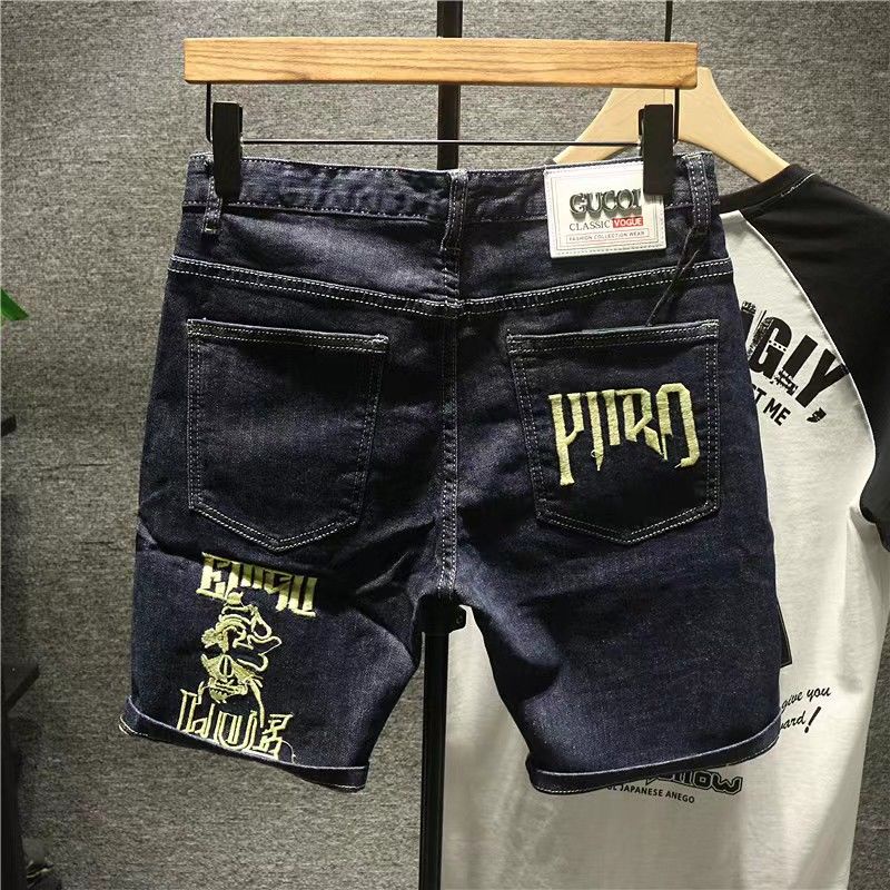 Quần Short Jeans In Họa Tiết Thời Trang Cho Nam
