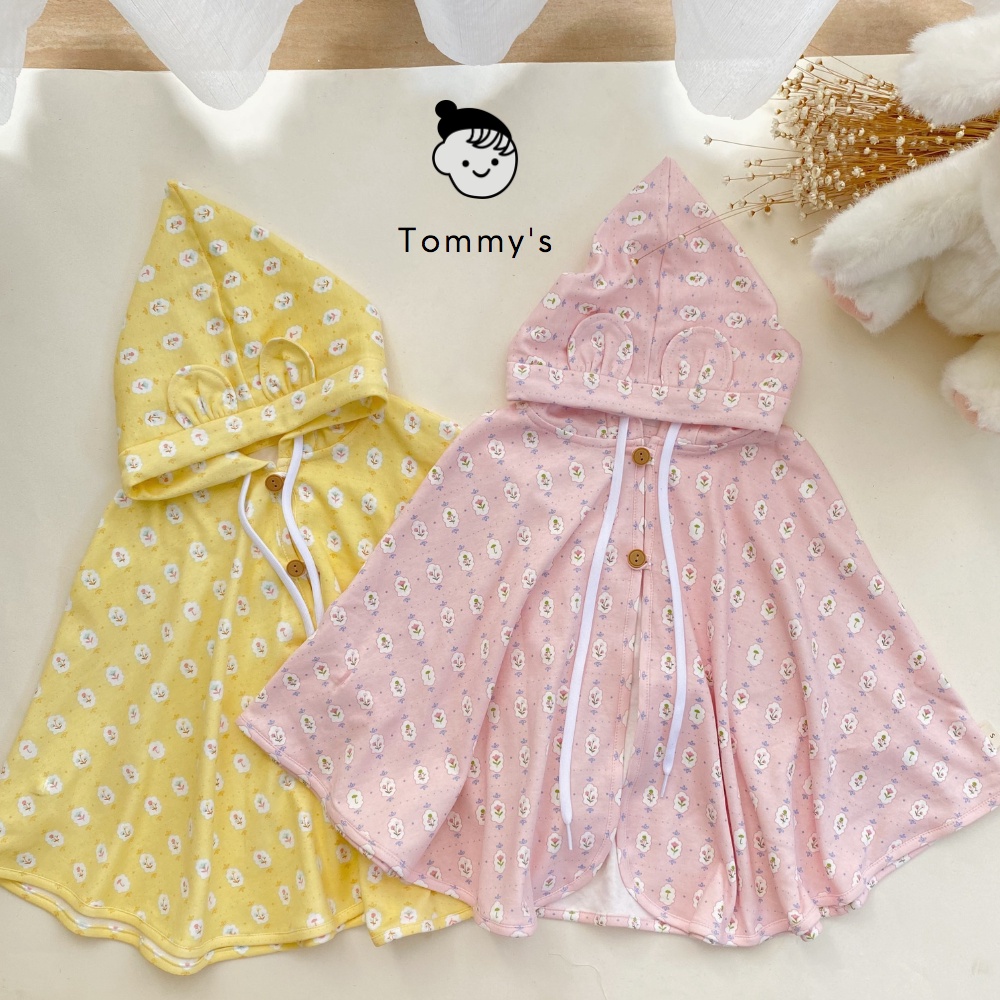 Áo choàng chống nắng cho bé gái hoa nhí thun cotton xuất Hàn TOMMY HOUSE