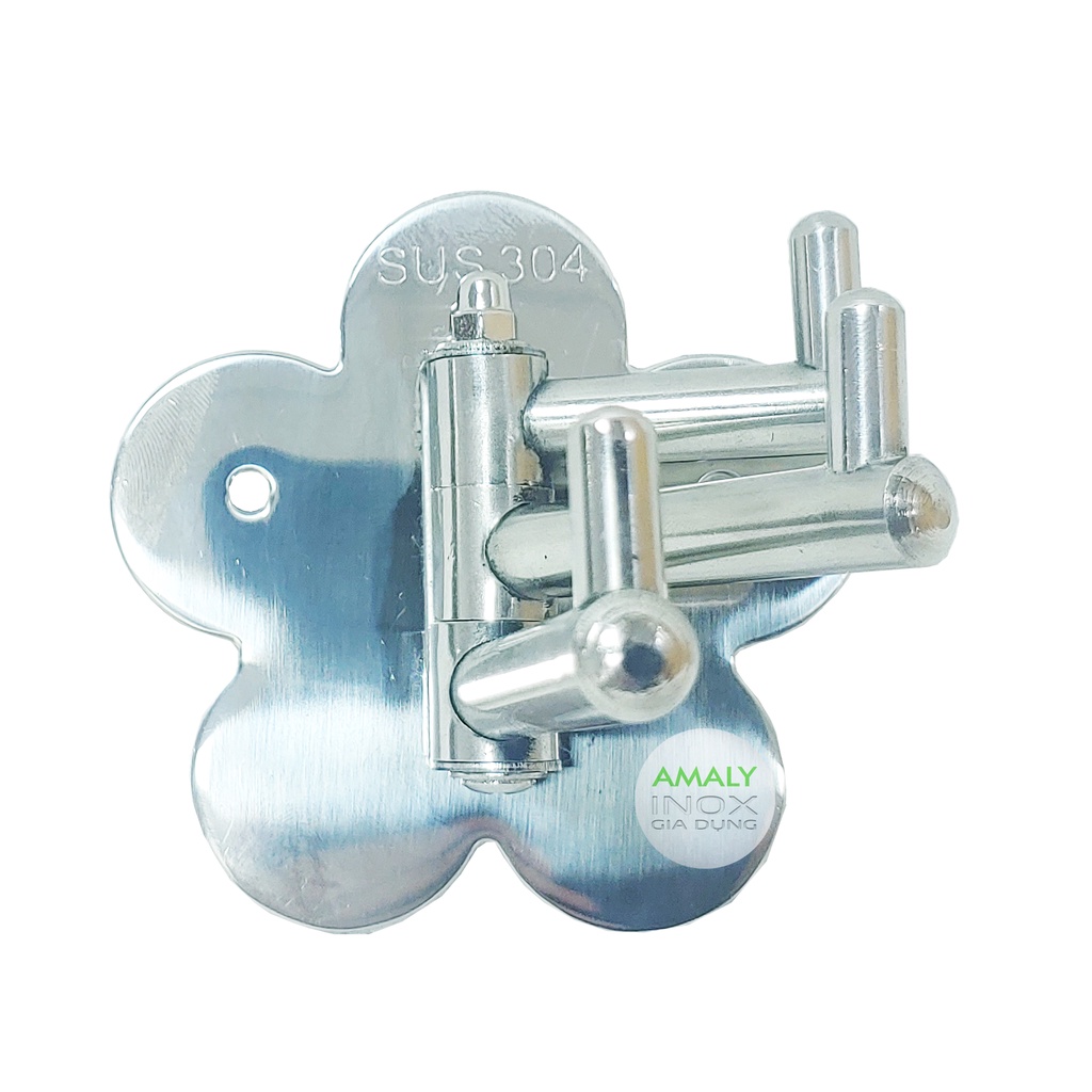 Móc đồ 3 chia INOX SUS 304 - tròn