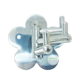 Móc đồ 3 chia inox sus 304 - tròn