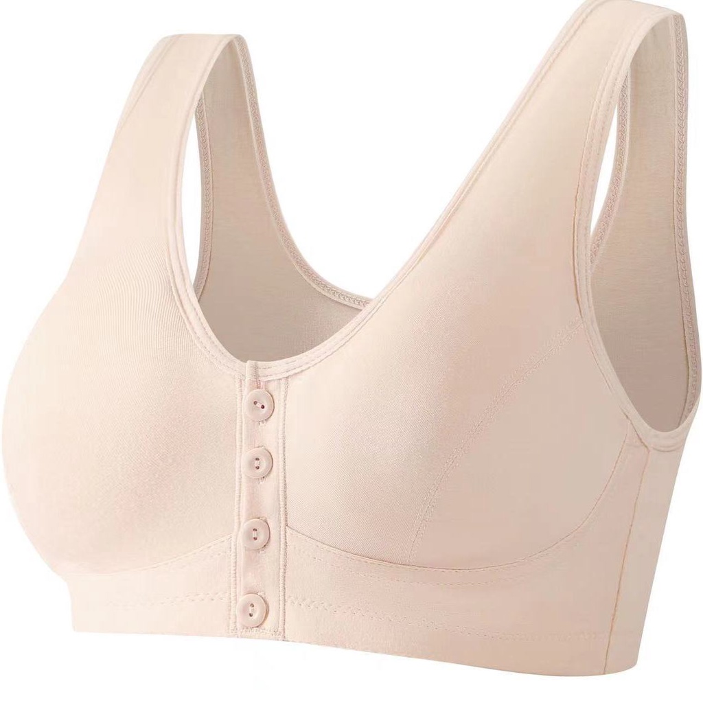 D30the Mới Áo vest cotton Không Gọng Thép Cài Khóa Trước size Lớn Cho Phụ Nữ Trung Niên Và Người Lớn Tuổi un
