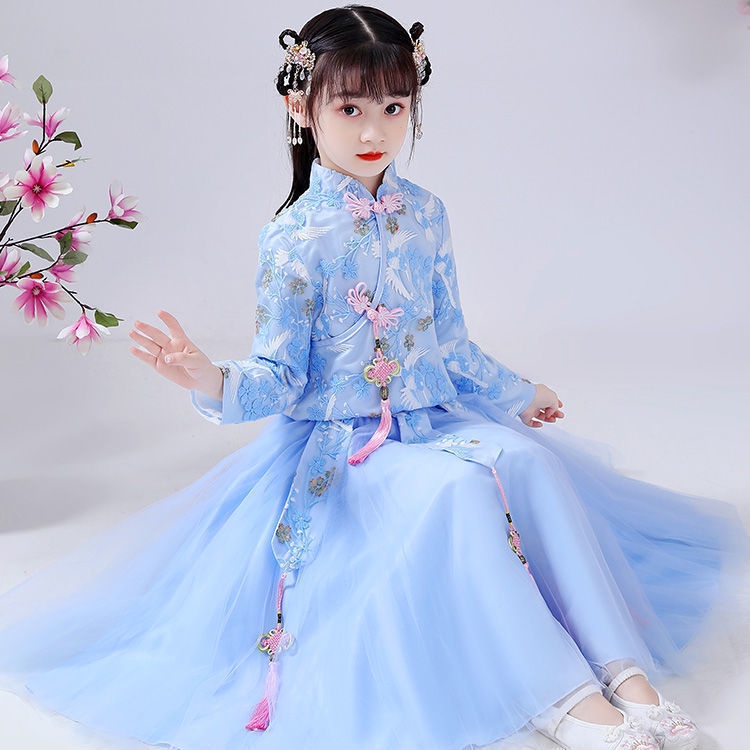 Đầm Sườn Xám Phong Cách Trung Hoa Cổ Điển Cho Bé Gái
