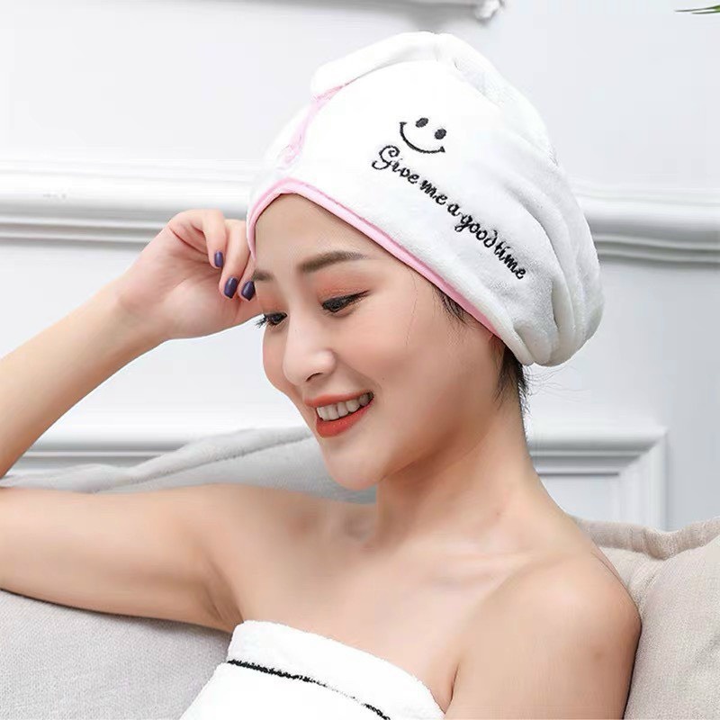 Khăn Tắm Quấn Tóc Thấm Hút Nước Làm Khô Tóc Siêu Nhanh