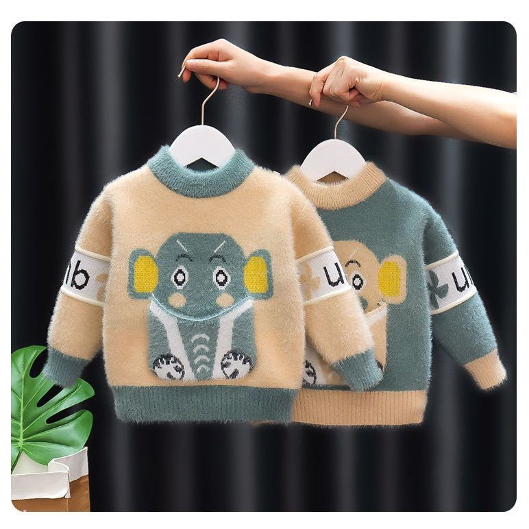 Áo Sweater Cổ Tròn Phong Cách Thời Trang Thu Đông Mới Cho Bé Trai