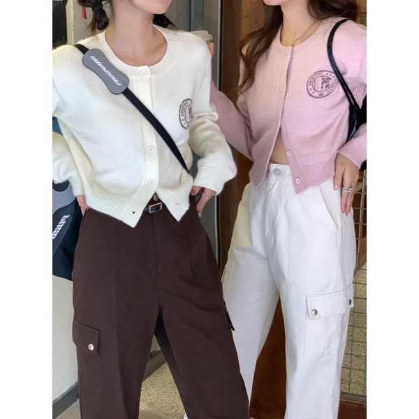 Áo cardigan len dáng ngắn siêu xinh style Hàn Quốc
