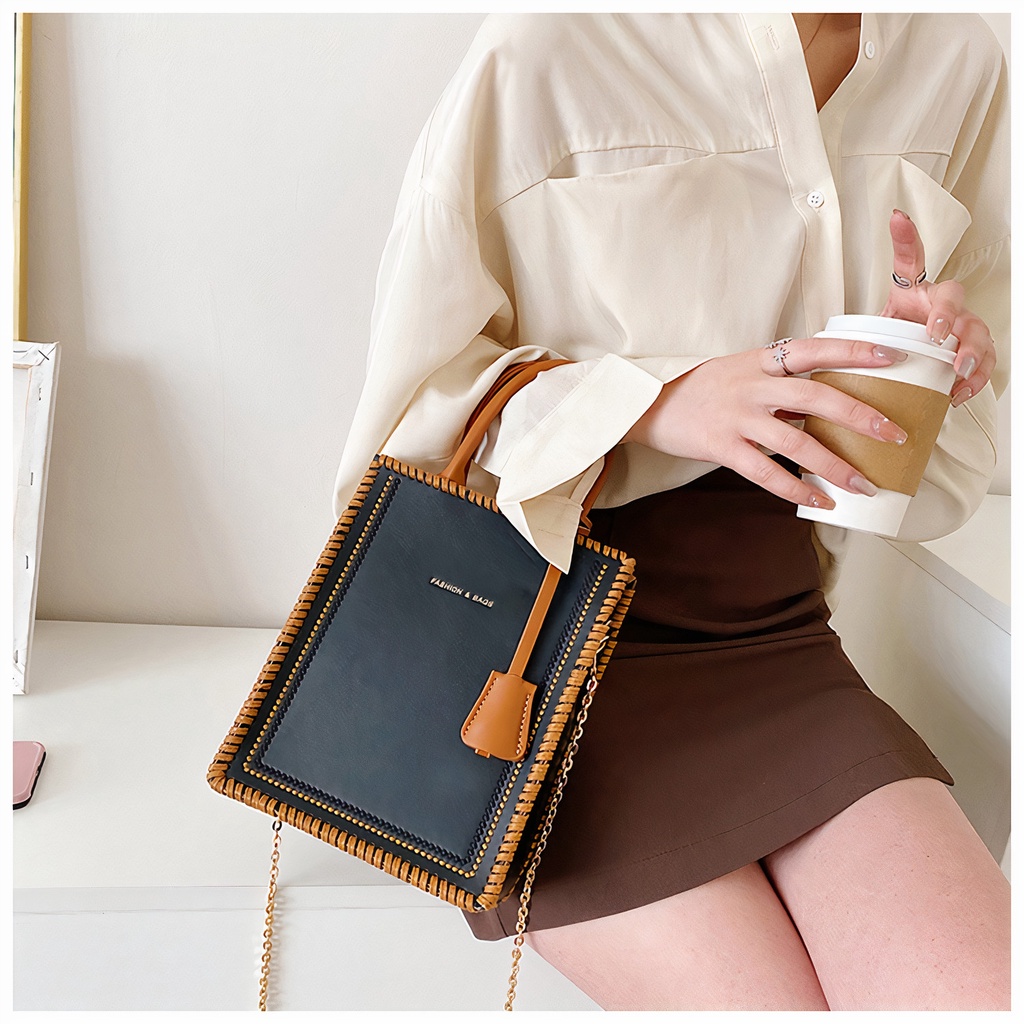 Túi xách handmade tự đan da PU, túi đeo chéo nữ bằng da tự làm - Có video hướng dẫn DIY701