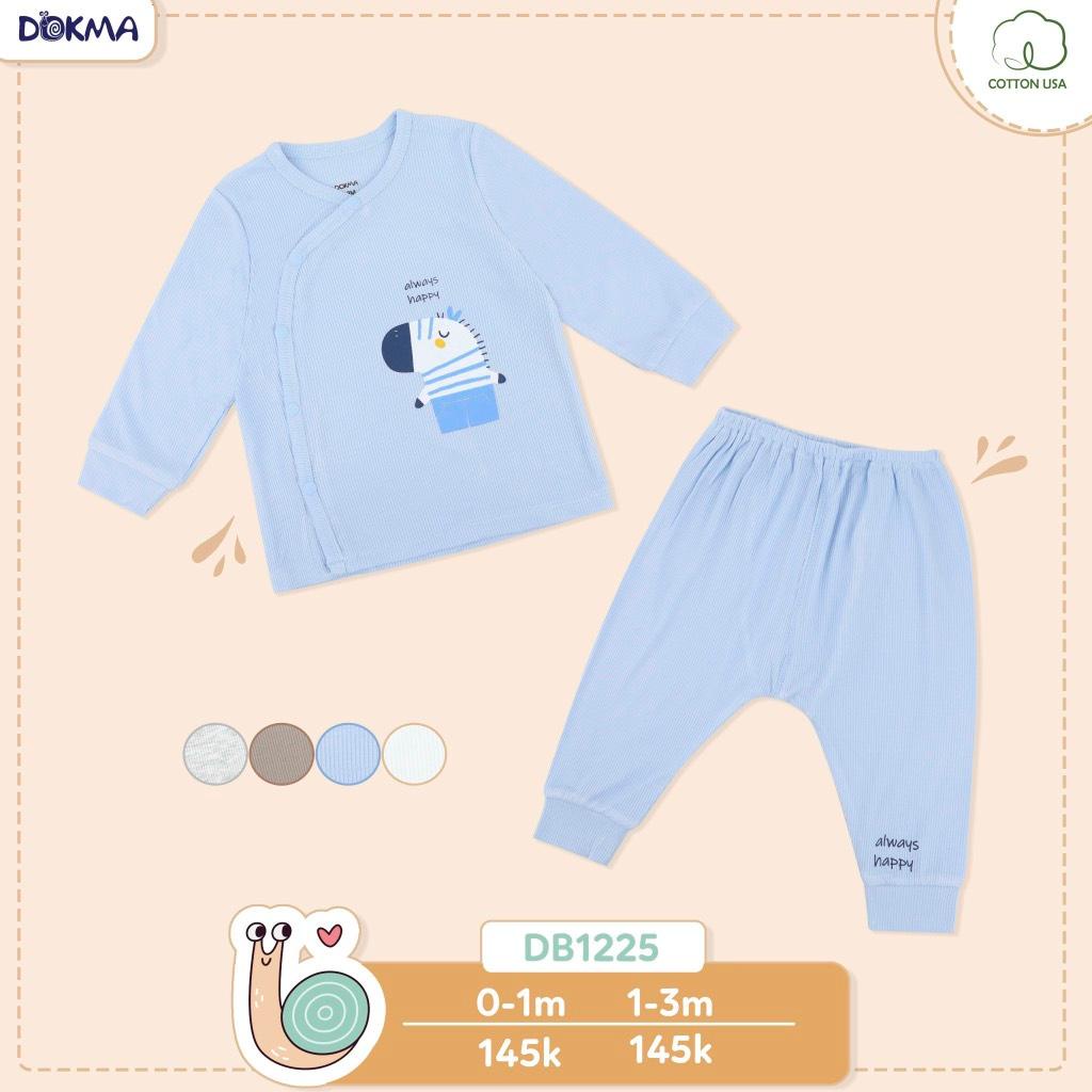 Bộ sơ sinh cài chéo Dokma cho bé trai bé gái