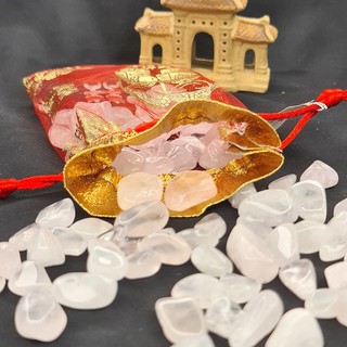 Túi tài lộc thach anh trắng