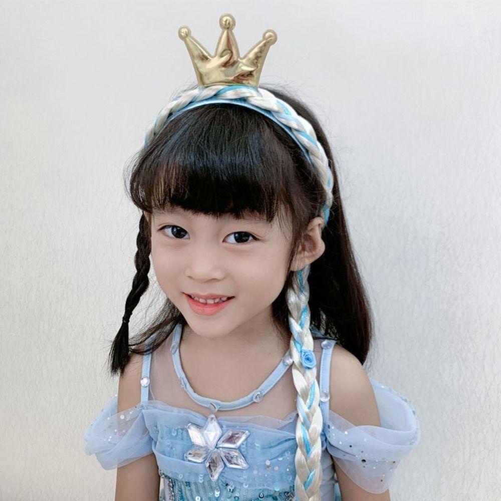 Băng Đô Cài Tóc Bện Hình Hoạt Hình Dành Cho Trẻ Em Hóa Trang