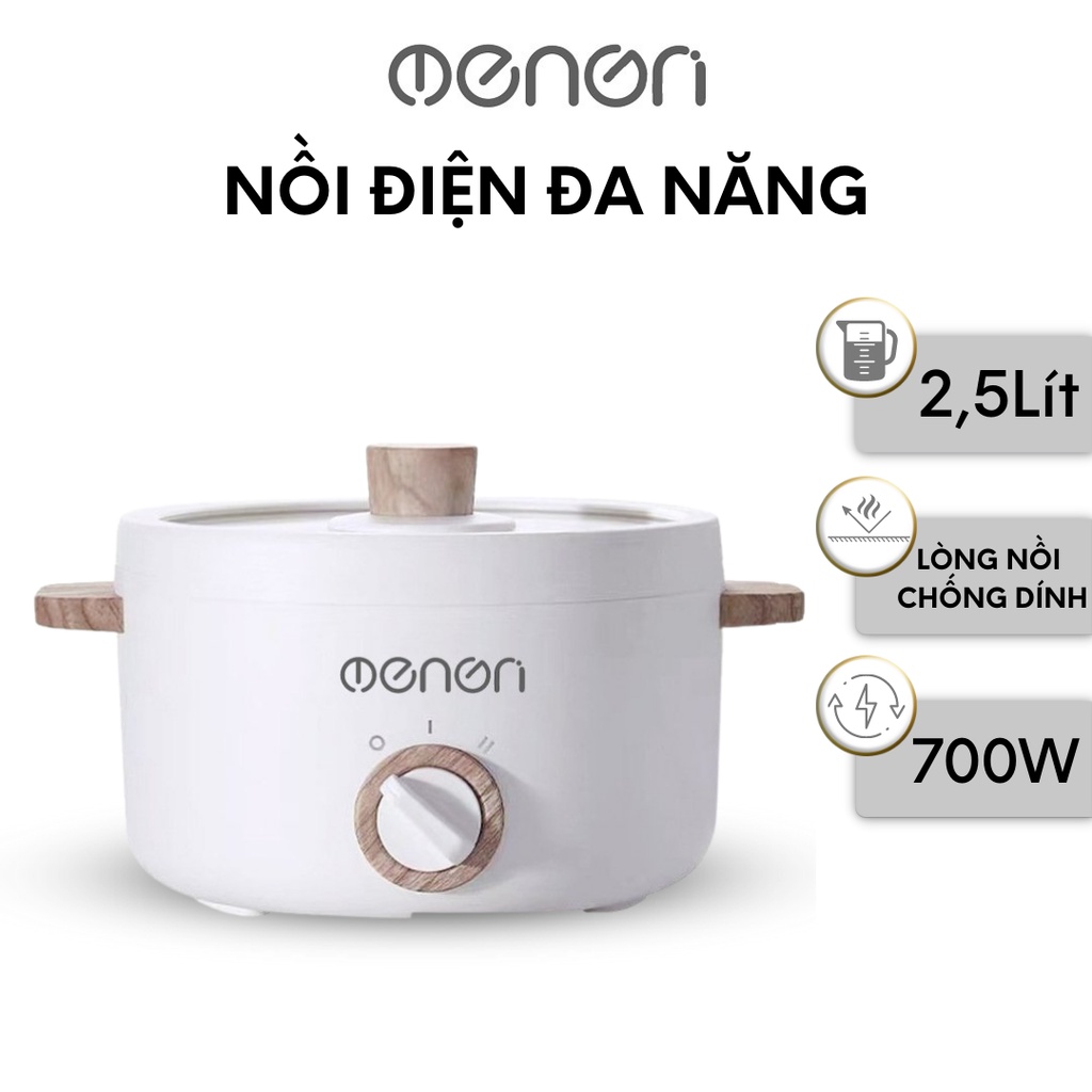 Nồi Điện Đa Năng OENON Nấu Lẩu, Chiên, Xào, Rán, Dung Tích 1.5L/2.5L Có Khay Hấp