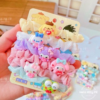 Dây thun cột tóc, buộc tóc Hello Kitty Melody Pudding Kuromi Cinnamoroll
