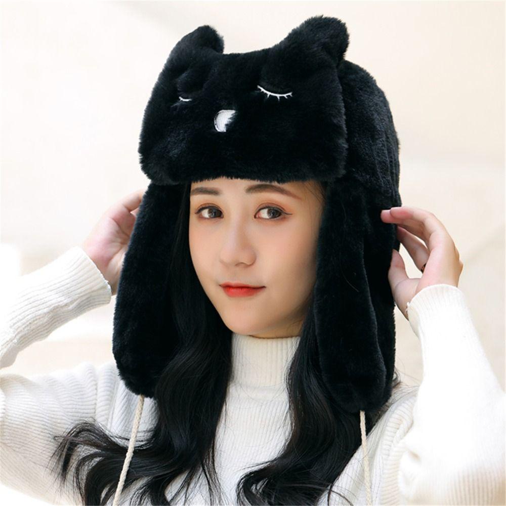 Mũ Bomber Giả Lông Thú Giữ Ấm Mùa Đông Phong Cách Nga