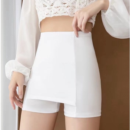 Quần Short Legging Lụa Lạnh Hai Lớp Không Đường May Mặc An Toàn Chống Lộ Hàng Mới JP5