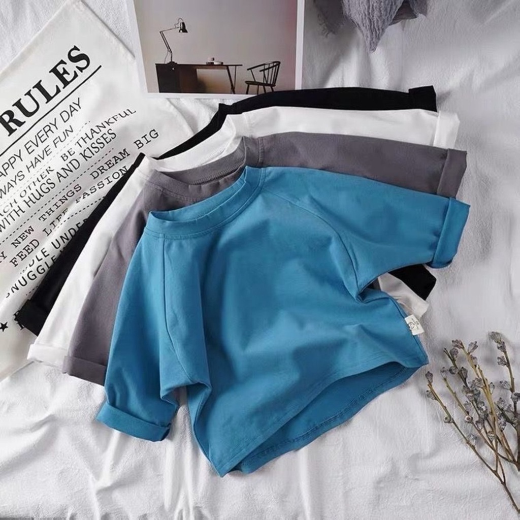 Áo thun dài tay bé trai bé gái, Áo phông dài tay bé trai gái chất cottong giữ nhiệt cho bé từ 7-28kg BINBON KIDS