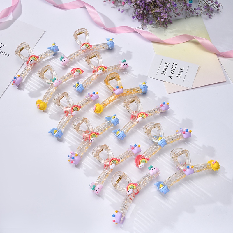 Kẹp càng cua chéo trong răng gắn charm - ( 1 cái)