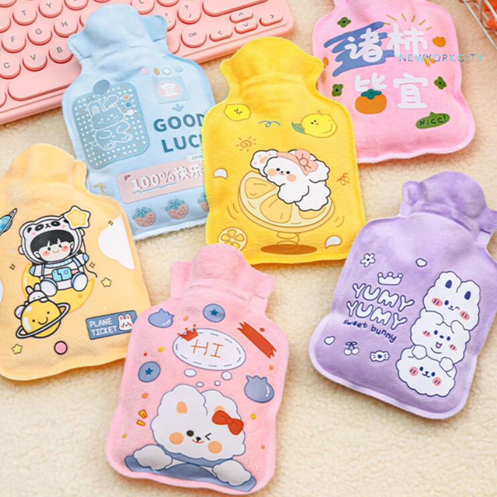 Bình Đựng Nước Mềm Chống Rò Rỉ Họa Tiết Hoạt Hình Dễ Thương