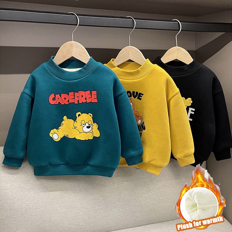 Áo Sweater Cổ Tròn Dày Dặn Phong Cách Phương Tây Dành Cho Bé Trai