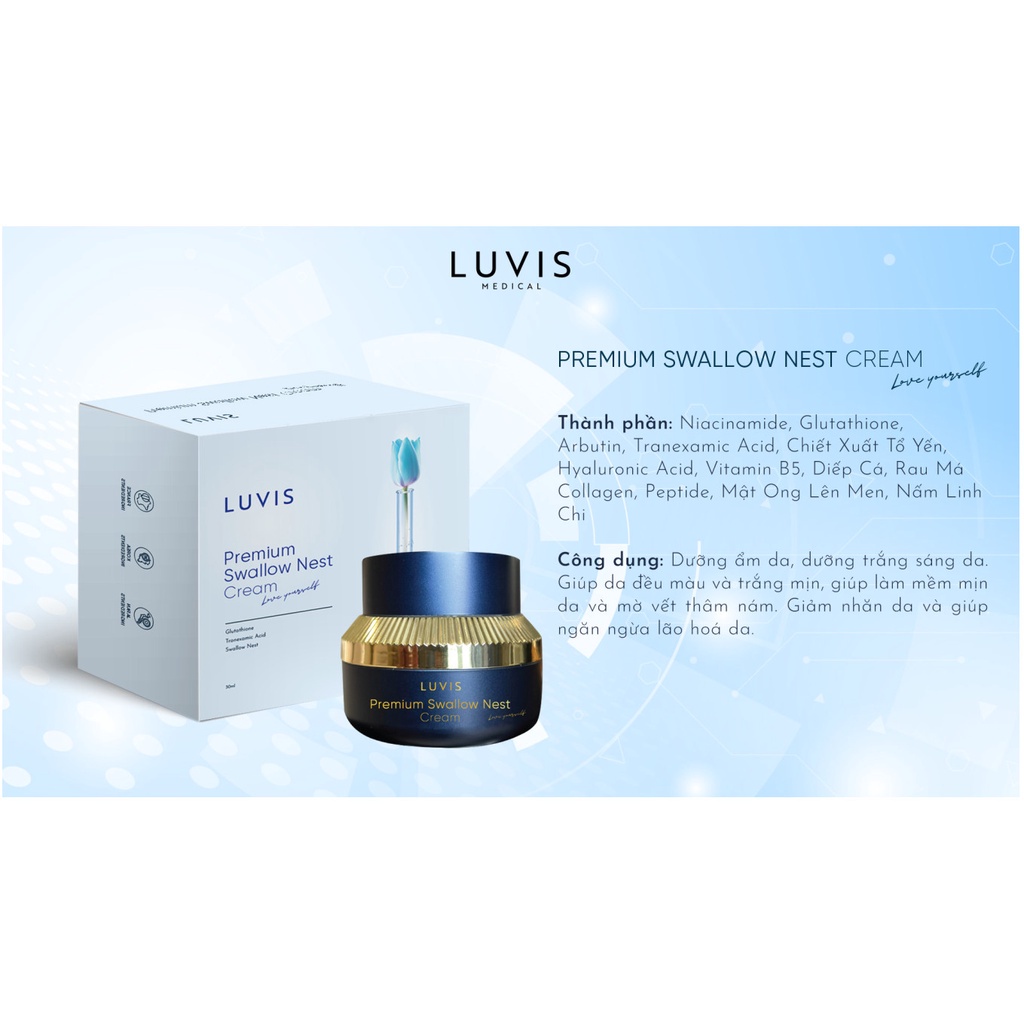 Freeship Combo Dưỡng Trắng LUVIS Face Tổ yến & Essence
