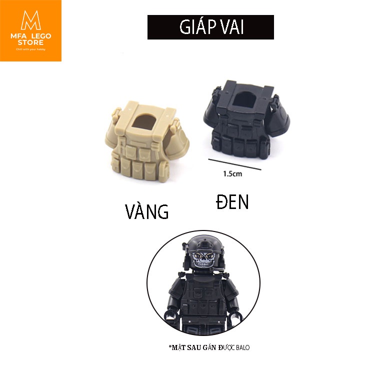 Đồ chơi lắp ráp swat army , mô hình lắp ghép quân sự - Giáp + giáp vai MFA TOY STORE ( 2 Màu )