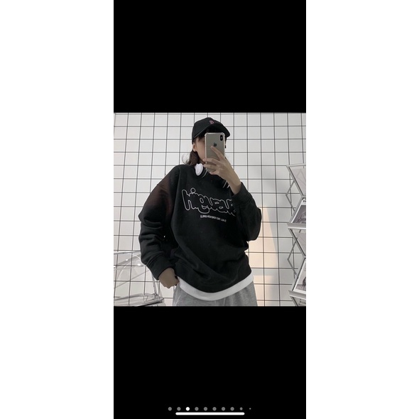 Áo khoác nam nữ nỉ ngoại ko nón sweater in sugus