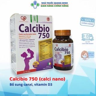 Calcibio 750 canxi nano calcium hộp 30 viên