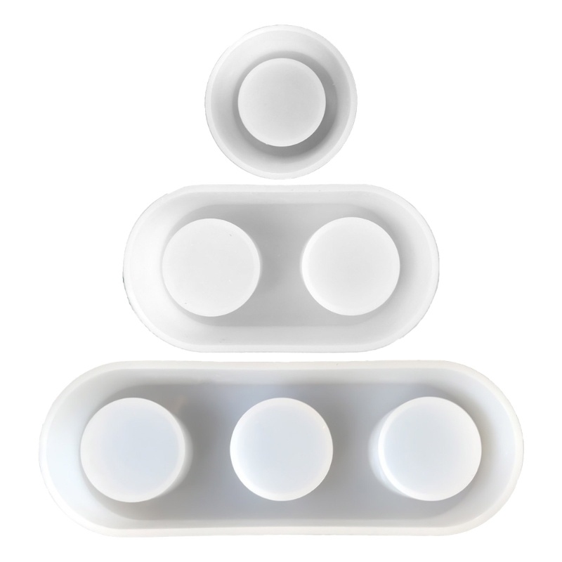 Khuôn Làm Giá Đỡ Đèn Cầy Hình Tròn Bằng Nhựa Epoxy Độc Đáo Trang Trí Nhà Cửa / Tiệc Cưới DIY