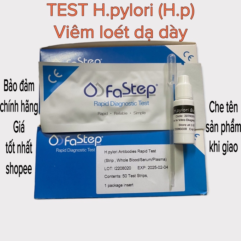 Que Test nhanh thử HP viêm Loét dạ dày tại nhà FASTEP MỸ