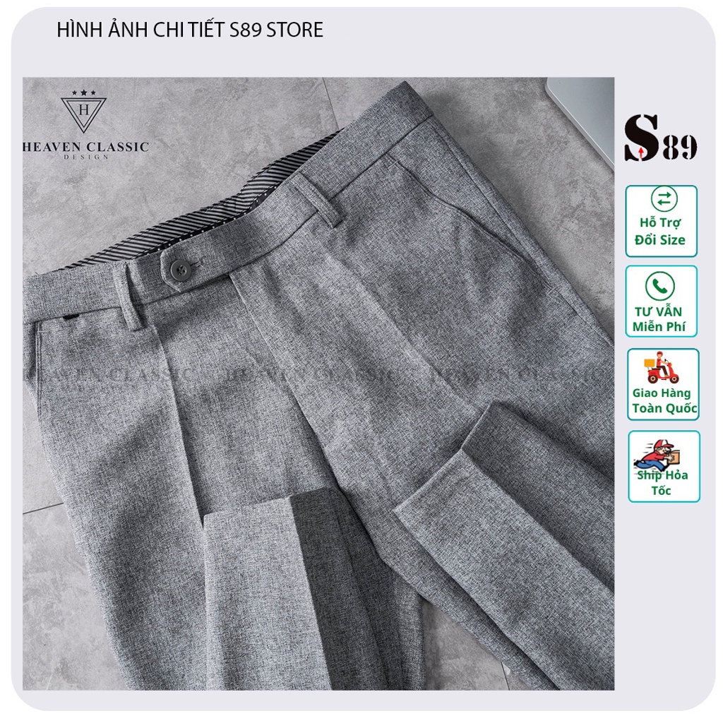 Quần tây âu nam T- Max  đẹp form ôm hàn quốc màu xám tiêu