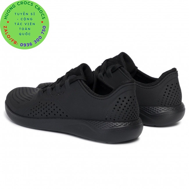 GIÀY NHỰA ĐI MƯA CROCS LITERIDE PACER CHO NAM - NỮ MÀU FULL ĐEN