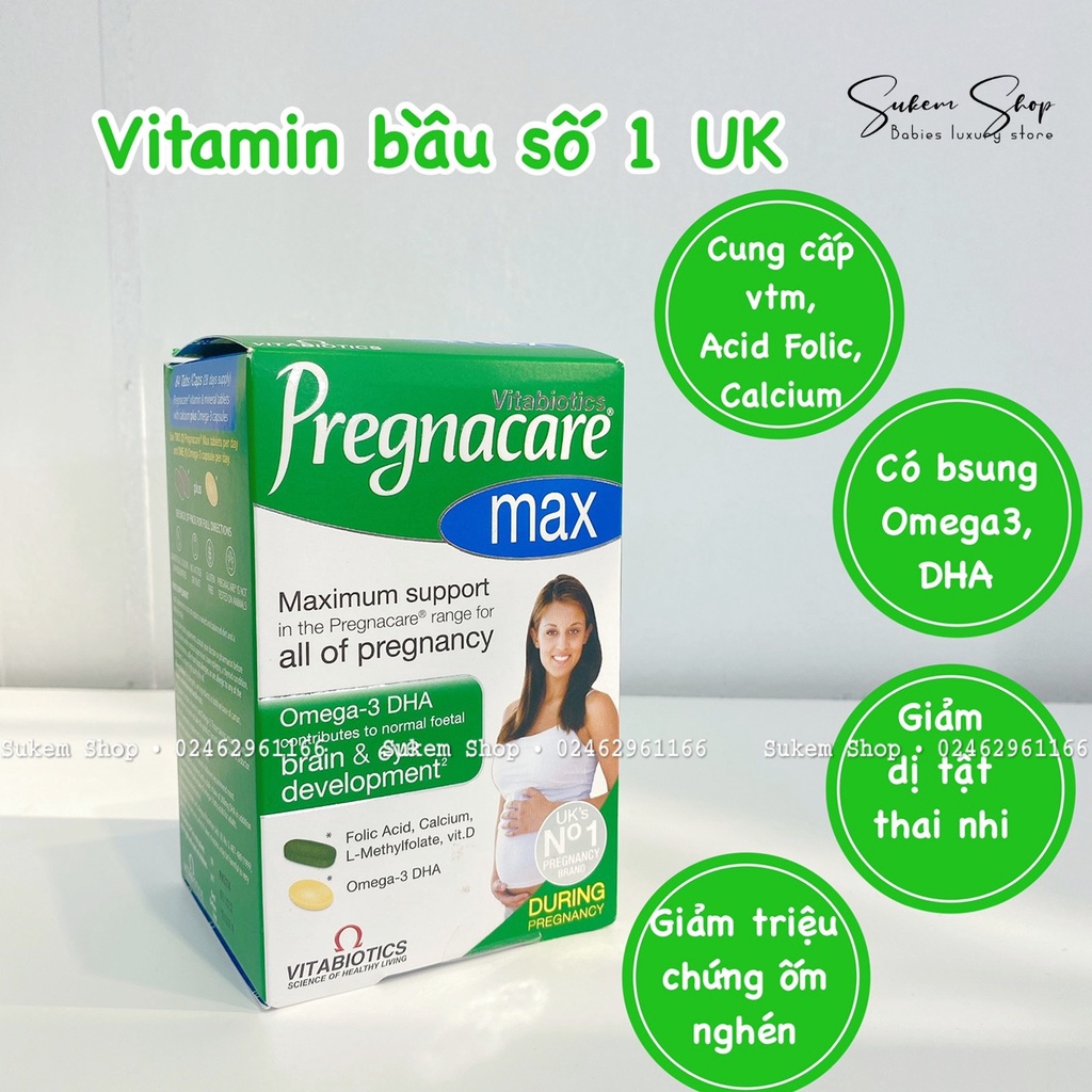 Vitamin bầu Pregnacare Max