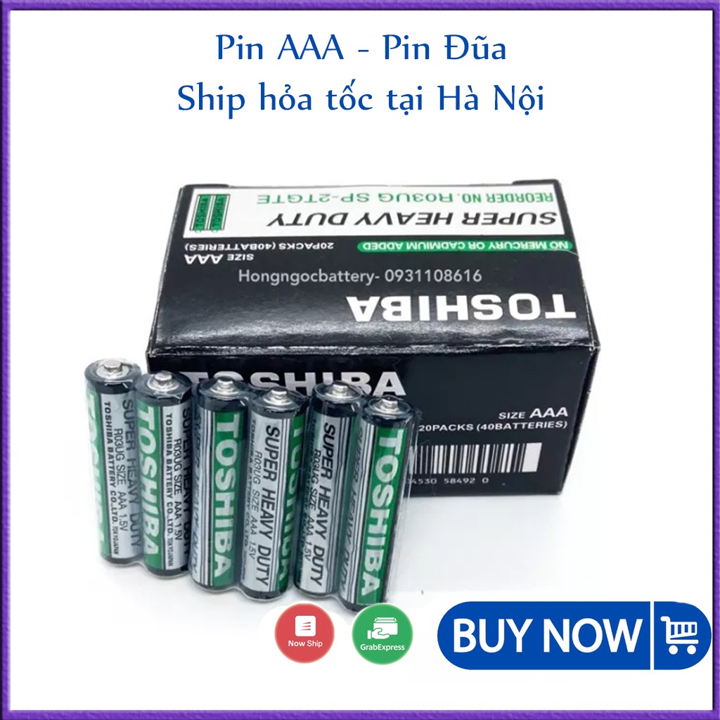 pin tiểu AAA, pin đũa, pin toshiba dùng cho các thiết bị điện tử