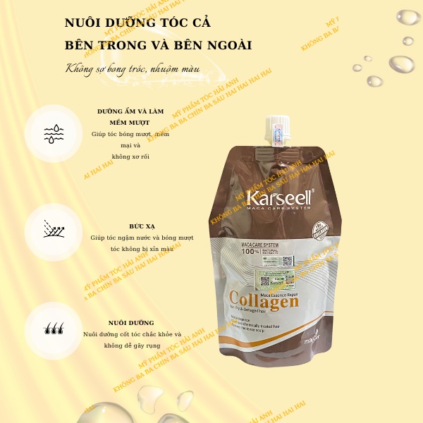 Kem ủ tóc KARSEELL Maca Essence Repair Collagen 500ML