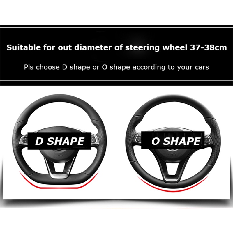 Vỏ Bọc Vô Lăng Xe Hơi Bằng Da + Sợi Carbon 38cm 15 "Cho Kia Ceed Sportage Picanto Cerato Seltos Soul Rio 3 4 5 K3 K5 2022