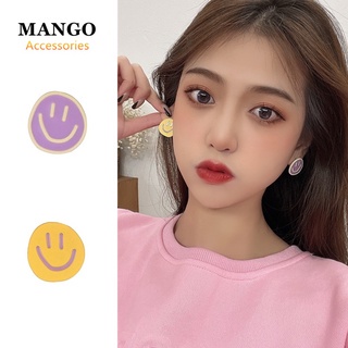 Bông Tai Hình Mặt Cười Màu Sắc Đối Lập Xinh Xắn Cho Nữ A52
