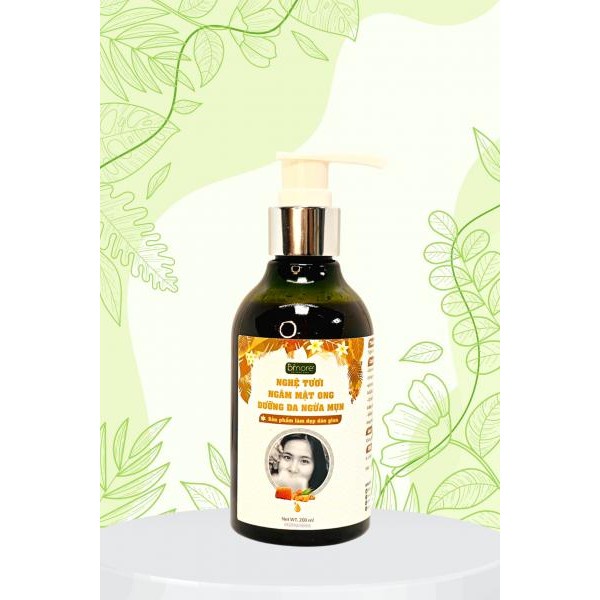 Nghệ tươi ngâm mật ong Bimore ngừa mụn dưỡng da_chai 200ml