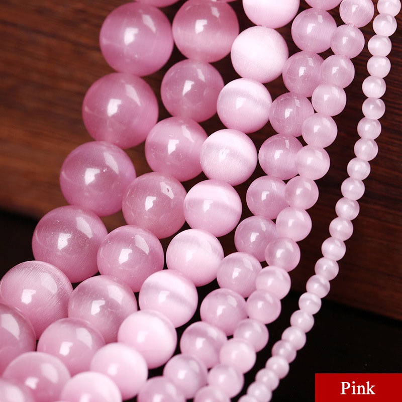 Set 50-100 Hạt Đá Mắt Mèo Giả Thời Trang 4mm / 6mm / 8mm