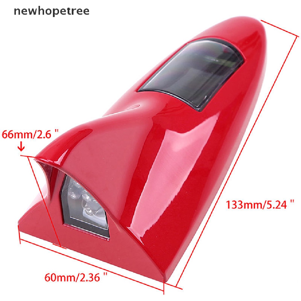 Ăng Ten Vây Cá Mập Có Đèn LED 8 Bóng Sử Dụng Năng Lượng Mặt Trời Gắn Đuôi Xe Hơi Ốp Giày Thể Thao Thời Trang Năng Động