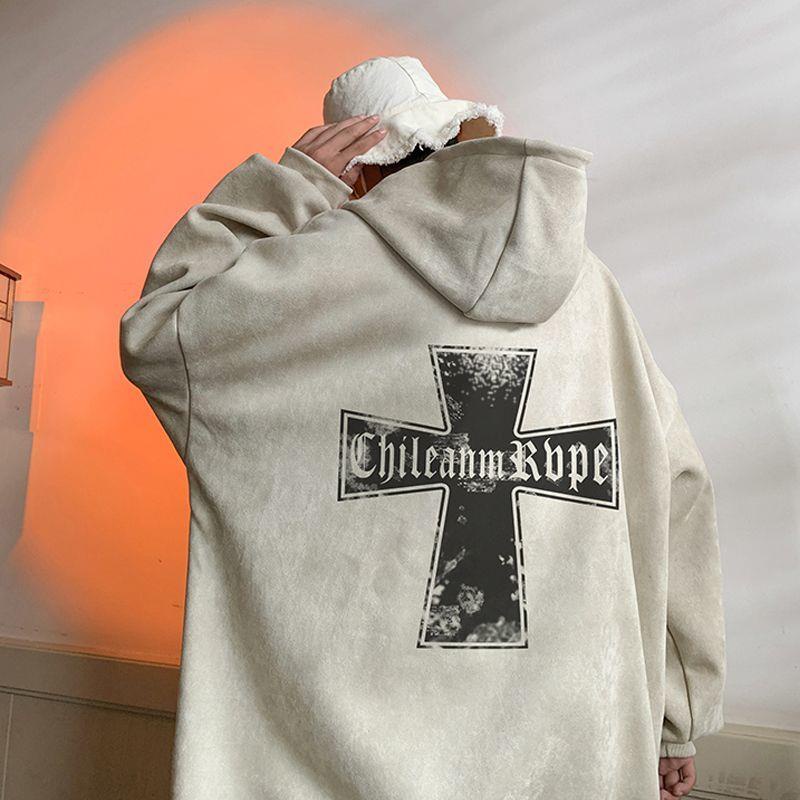 Áo Khoác Da Lộn Lót Nhung Dày Dặn Có Nón Thời Trang Thu Đông Cho Nam Và Nữ 150kg