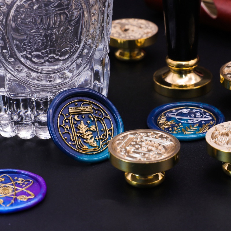 Đầu Con Dấu Niêm Phong Bì Thư Bằng Đồng Họa Tiết Bầu Trời Sao