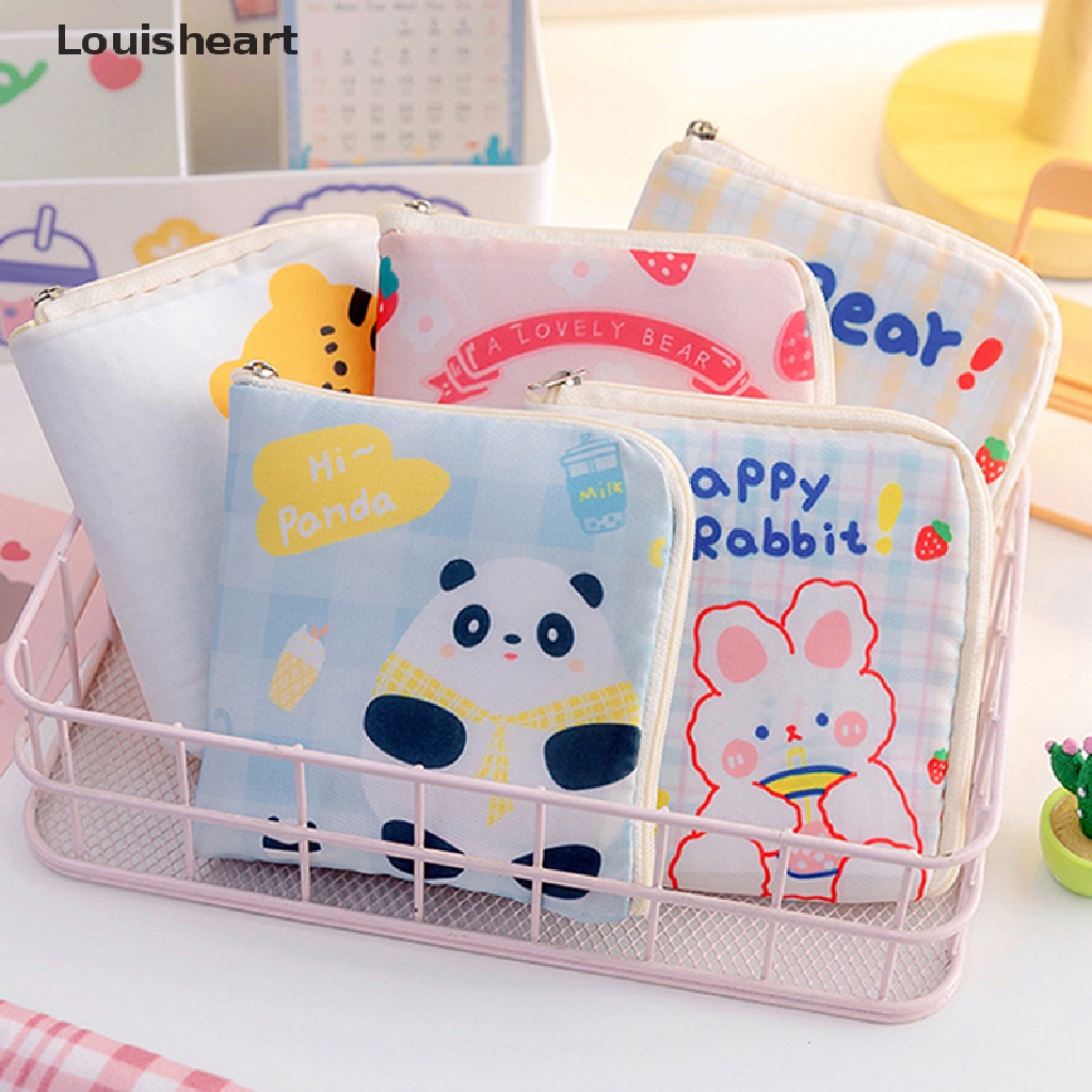 Louisheart Túi Đựng Khăn Giấy Vệ Sinh Mỹ Phẩm Tiền Xu Họa Tiết Tampon Hoạt Hình Di Động Tiện Lợi Du Lịch TFG