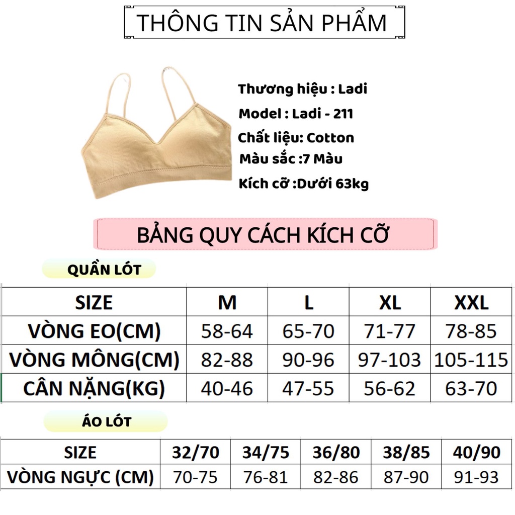 Áo Lót Nữ LADI Cao Cấp Thiết Kế Nâng Vòng Một Gợi Cảm Co Giãn MÃ 211