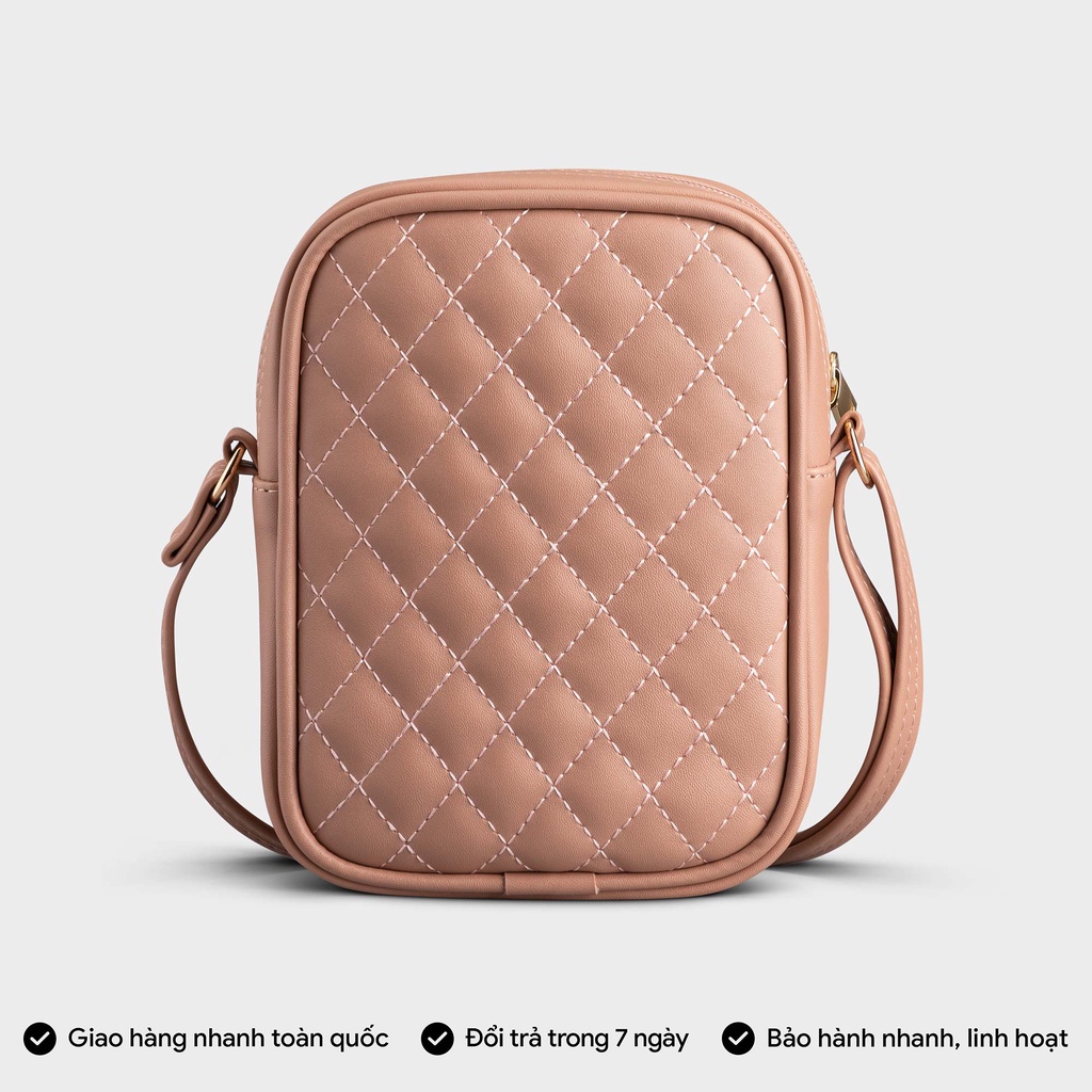 Túi đeo chéo nữ mini họa tiết trần chỉ caro YUUMY Seasand YN131