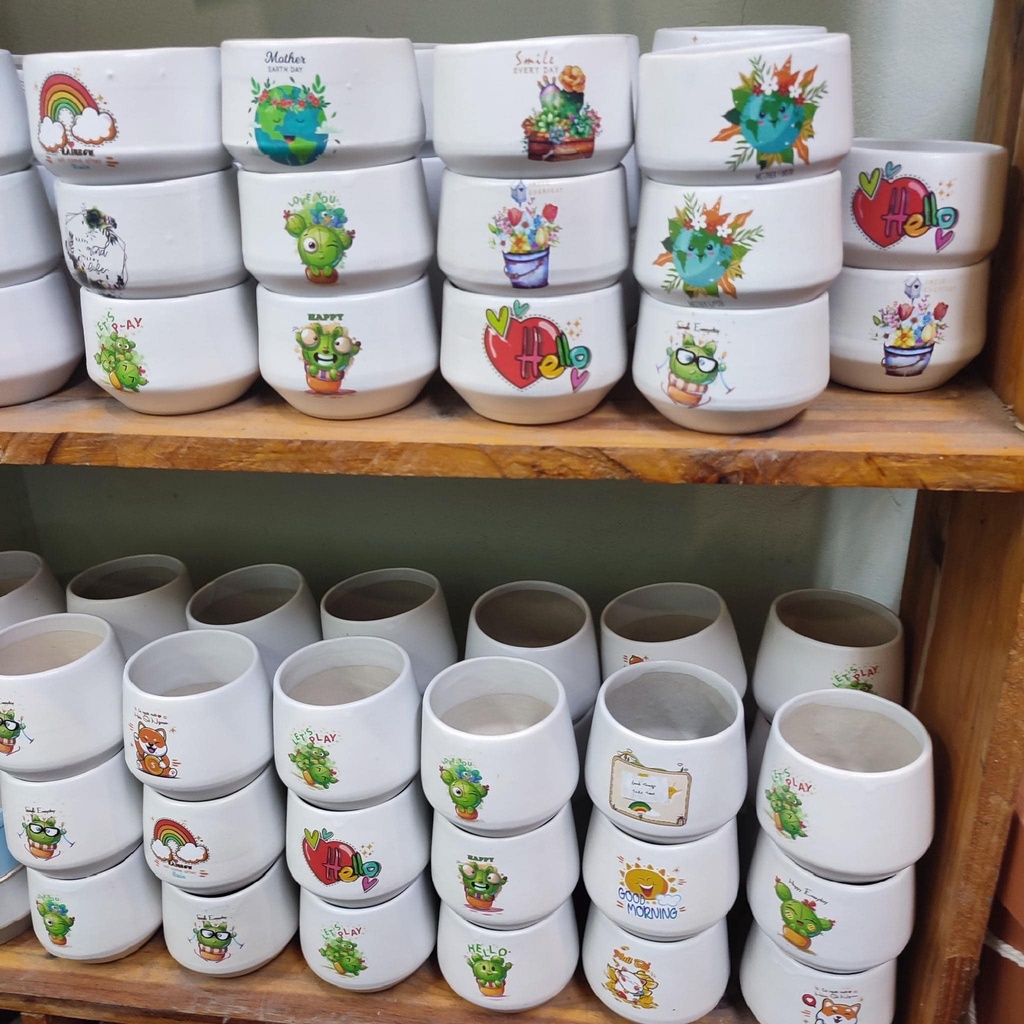 Chậu cây trồng sen đá, xương rồng, tiểu cảnh 🌵FREESHIP🌵 Chậu gốm sứ giá rẻ, đẹp.