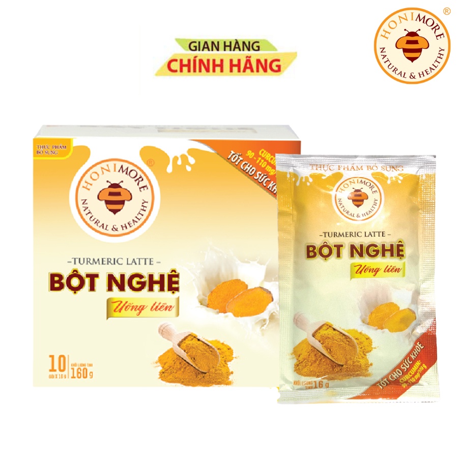 Bột nghệ uống liền Honimore 160g/hộp có 10 gói