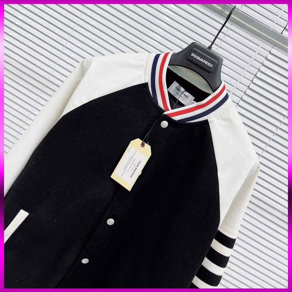 Áo Khoác Thom Lông Cừu Dày Dặn Phối Kẻ Sọc Tay Phong Cách Trẻ Trung Năng Động Fom Nam Nữ Trend